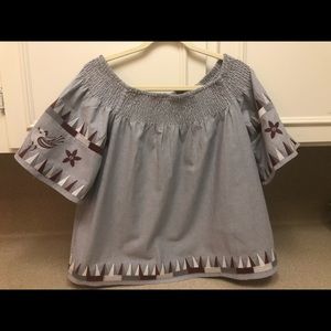 Joy Joy Embroidered Top